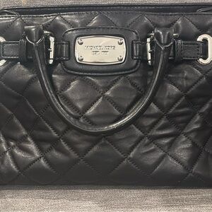 Michael Kors Black Quilted Satchel